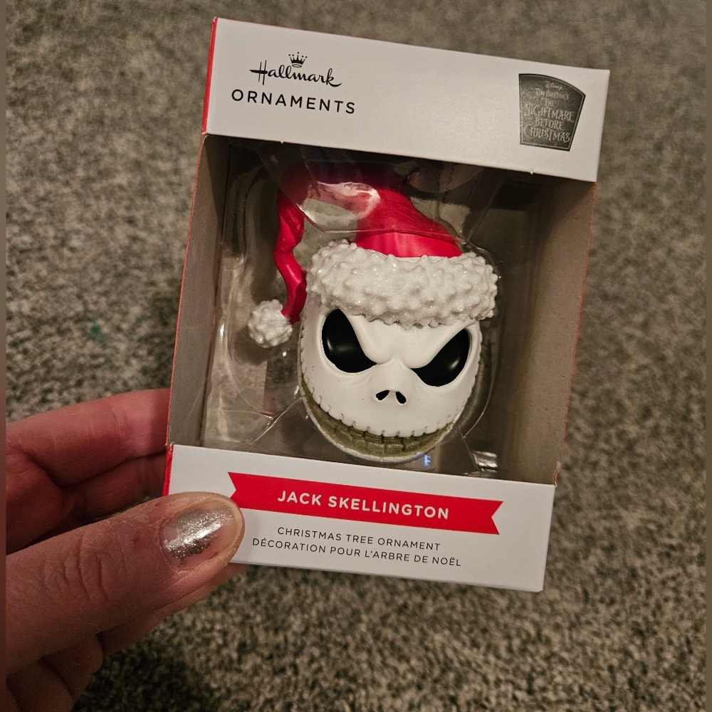 Hallmark Jack Skellington Ornament with Red Santa Hat